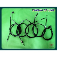 YAMAHA DT100X CABLE SET-SPEEDO 83cm & FRONT BRAKE 119cm CLUTCH 109cm TACHO 79.5cm THROTTLE 142 cm.