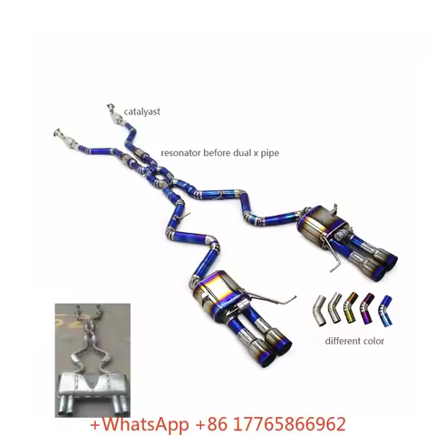 Auto 2.5" Titanium Catback for BMW M3 E90/E92/E93 V8 4.0 2008-2013 Dual X Mid Pipe With Catalyst Val
