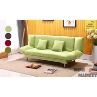Sofa Bed 2-Seater Durable Foldable Sofa Living Room Furniture Home Decor Elasticity With Pillow (150CM) 1628