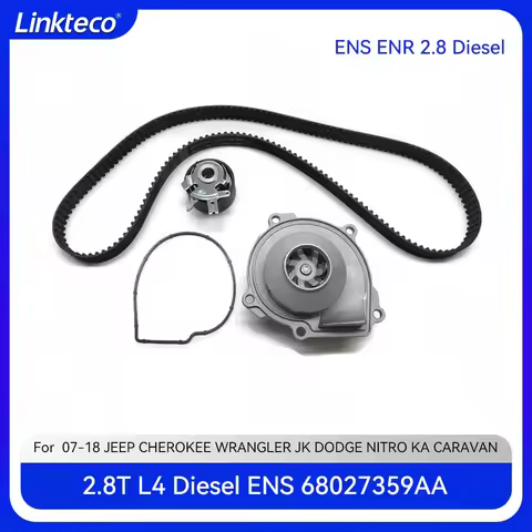Engine Water Pump Timing Belt Kit Fit 2.8 T L L4 Diesel ENS For 07-18 JEEP WRANGLER CHEROKEE CHRYSLE