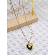 S925 Gold Heart Necklace