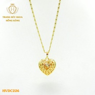 Vòng Cổ Nữ Dây Chuyền Nữ Mặt Trái Tim Titan Xi Mạ Vàng Thật 10k 18k 24k Cao Cấp - Trang Sức Hava Hon