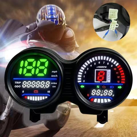 Multi-functional Motorcycle Accessories Speedometer Moto Digital Tachometer Dashboard for Bajaj Boxe