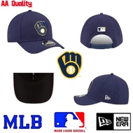 MLB Baseball Cap - Milwaukee Brewers Team Cap - Versatile and Adjustable Hat - New/Era Style Navy Bl