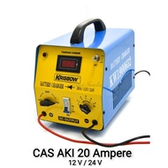 Charger Aki Mobil 12/24 V Krisbow 20 Ampere - 30 Ampere