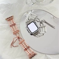 [SG Local Seller] Elegant Pearl Apple Watch Band – Compatible with All Apple Watch Models (38mm–49mm