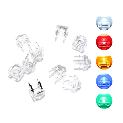 10Pcs 5mm F5 Piranha LED White Red Green Amber Clear 5mm LED Diode Light-Emitting-Diodes 4-pins Pira