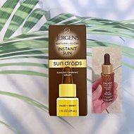 เซรั่มผิวแทน แบบไม่ต้องตากแดด Jergens Natural Glow Instant Sun Drops Serum Face and Body 29ml