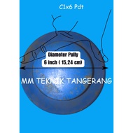 Pully C1 x 6" Solid Iron Ancuran Poli C1 x 6 inch Pulley Cast iron Anc 6 inch C1x6" C1x6 C 1x6" 1x6 