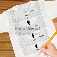 4 pcs Tshirt Ruler Guide /t shirt alignment ruler Skala kemeja Tshirt Alignment Tool