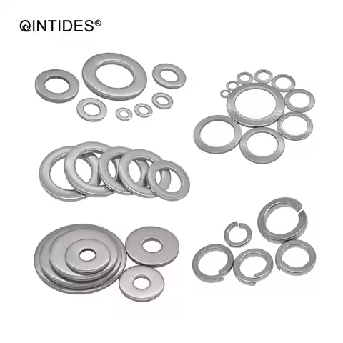 M1.6 M2 M2.5 M3 M4 M5 M6 M8 M10 M12 304/A2-70 Stainless Steel Flat Washer Spring washer Lock washers