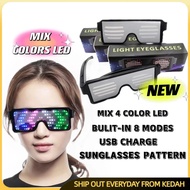 LED Luminous Glasses Mix Color LED Spec Mata LED Glasses Cermin Mata Lampu EL Wire Glasses Party