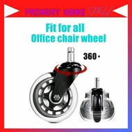 1PC Office Swivel Chair Roller Casters Replacement Wheels 3 inch