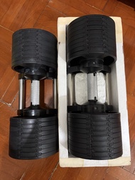 【幾乎全新】可調式啞鈴一對 32kg  快速調節 重訓神器
