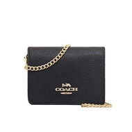 [Coach] COACH Bag (Shoulder Bag) FC0059 C0059 Black Cross Grain Leather Chain Mini Wallet Women [Outlet Product] [Brand]