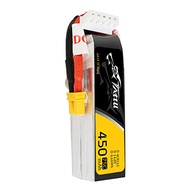 Gens ace Tattu 4S Lipo Battery 14.8V 450mah 75C Lipo Battery XT30 Plug for H Frame Mini RC Racing Dr