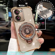 Case For OPPO Realme c33 C31 Four corner anti drop electroplated phone casing aesthetic gyroscope br