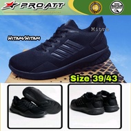 Sepatu Sneaker Pria Cowok Kekinian Hitam Polos Pro Att Pi 600 All Black Size 39 sd 43 Murah Berkuali