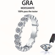 【 GRA Certificate Attached 】 1CT Moissanite Ring, Fashion Full Diamond Ring S925 Pure Silver Plated 