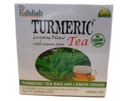 TURMERIC TEA - Turmeric Tea Bag with Lemon Grass (pack of 1 box x 24 grams) - 12 tea bags x 2 grams each