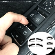 Car Accessories Car Window Glass Lift Button Patch Trim Sticker Fit For Mercedes Benz A B C E GLE GLA CLA GLK Class W176 W204 W212 W166 W218