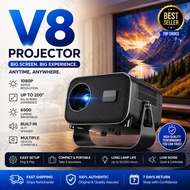 V8 Smart Projector 4K HD Mini Projector Portable A10 Projector for Laptop Bluetooth Wi-Fi Connection