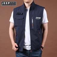 jeep spirit 1941 estd Workwear Vest Mens Summer Quick Drying Vest Mens Outdoor Sports Mountaineering