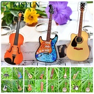 KISFUN Guitar Acrylic Keychain, Clarinet VIOLIN Guitar Model Pendant, Bass Pendant Saxophone Zither 
