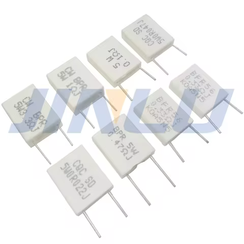 5PCS BPR56 5W 0.01R 0.015r 0.02r 0.022 0.025 0.03 0.033 0.047 0.05R 0.068 0.01R-100R Ohm Non-inducti