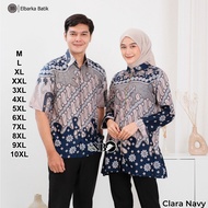 KEMEJA KATUN Couple Jumbo Batik Tops for Men and Women - Short Sleeve Shirts - Busui Zipper Blouses 