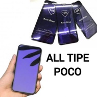 ANTI-SCRATCH BLUE GLASS ALL TYPE POCO TEMPERED GLASS ANTI RADIATION X3 GT X4 X5 X6 X7 X8 F3 F4 F5 F6