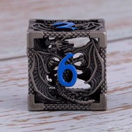 D DND Dragon Dice Set 7 Pieces Multi-faceted Dice D20 D12 D10 D% D8 D6 D4 Golden Hollow