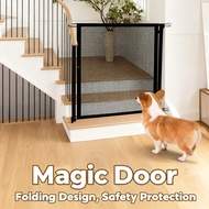 Pet Fences Magic Gate Cat Dog Safety Folding Net Door Guard Magic
