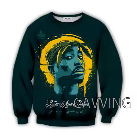 New Fashion Women/Men's 3D Print Tupac 2PAC Crewneck Sweatshirts Harajuku Styles Tops Long Sleeve Sw