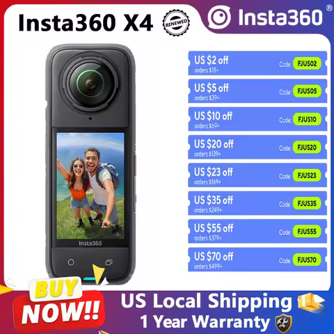 Insta360 X4 8K Panoramic Action Camera Refurbished 72MP Photos FlowState Stabilization 10M Waterproo