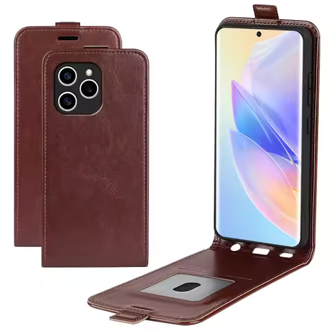 For Huawei Honor X8 50 70 90 Vertical Leather Case Cover Honor 9X 10X Lite Flip Holder for Huawei Ho