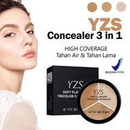YZS Concealer Foundation 3 Colors Full Coverage Makeup Long Lasting Waterproof