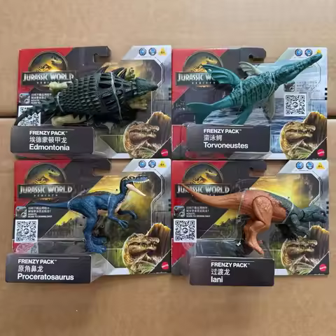 2025 Original Mattel Jurassic World Danger Pack Assortment Dinosaur Figures TORVONEUSTES EDMONTONIA 