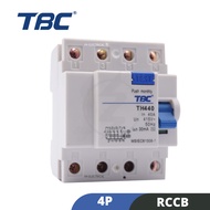 TBC 40A / 63A / 100A 4 Pole 30mA/ 100mA/ 300mA ELCB / RCCB , SIRIM APPROVE