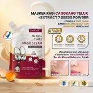 Masker Cangkang Telur Skinnist Egg Shell Yeast Mask Wajah Glowing