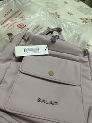 全新有原廠膠袋價錢牌 Salad 粉紫色背包 多間隔