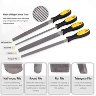 Wood File 1Pc (Flat, Half Round, Round,Triangle ) T12 carbon tool steel woodworking rasp tool