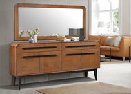 [SOLID WOOD] 6 Feet Console Table With Mirror Frame