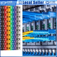100 Pcs 0-9 Colourful numbering Digital Line Marking Tube Number Tag Label C-Type Clip On Cable Mark