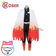 🎉Cosplay🎉 【COSER KING Store】 Anime Demon Slayer: Kimetsu no Yaiba Cosplay Rengoku Kyoujurou tanjiro