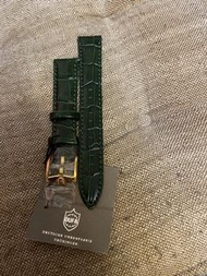 Garmin Venu 2S/Garmin vivomove 3S/Garmin Vivoactive 4S /DW / Danniel Wellington 18mm快拆少有彩綠色撞金色扣真皮錶帶/