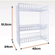 Stainless Steel 3-tier Dish Rack Sink Dish Rack Kitchen Dish Rack