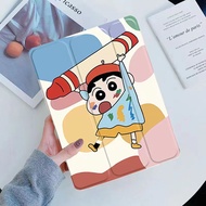 【พร้อมส่ง】เคสสำหรับไอแพด gen10 2022 ฝาปิดเป็นแบบพับสามทบ ด้านหลังเป็นฝ้าและโปร่งแสง iPadเคส Air1 Air2 gen5 gen 6 ipad case gen7 gen8 gen 9 10.2 เคสiPad Air4 Air5 10.9 pro 11 2018