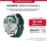 HUAWEI WATCH Ultimate 2 Smart Watch | Ultra Reliable Liquid Metal | 150-Meter Diving