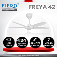 Fiero FREYA FREYA LED 5 Blades DC Motor Ceiling Fan with 24 Speeds+RF Remote Control - Black/White/P